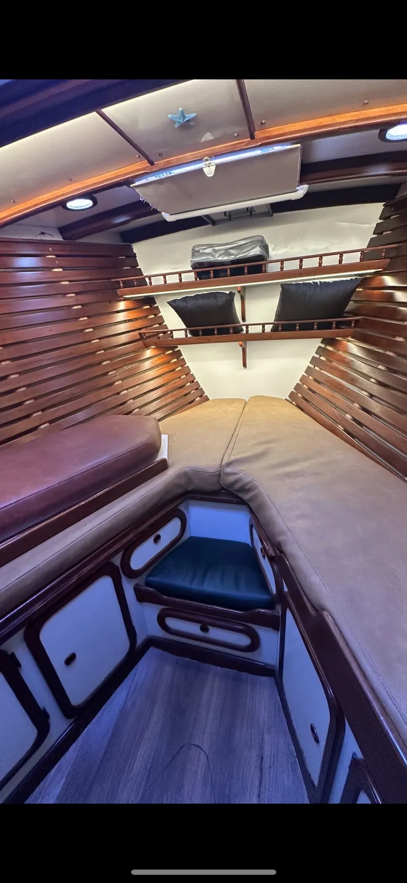 The forward cabin on board Spica