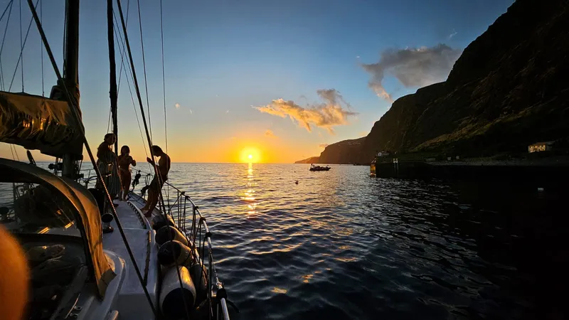 Sunset from the deck of Spica near Cabo Girão