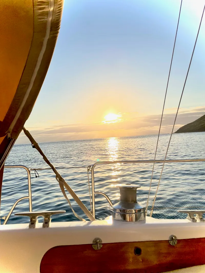 Sunset seen from the deck of Spica Yacht